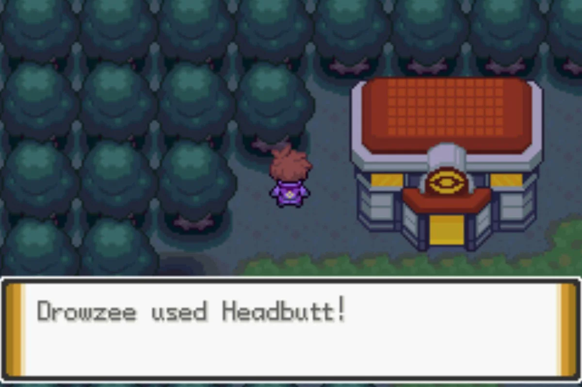Headbutt works in trees in Redwood Village and Redwood Forest / Pokémon Unbound