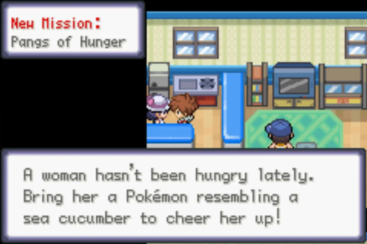 This lady wants to look at a sea cucumber Pokémon / Pokémon Unbound