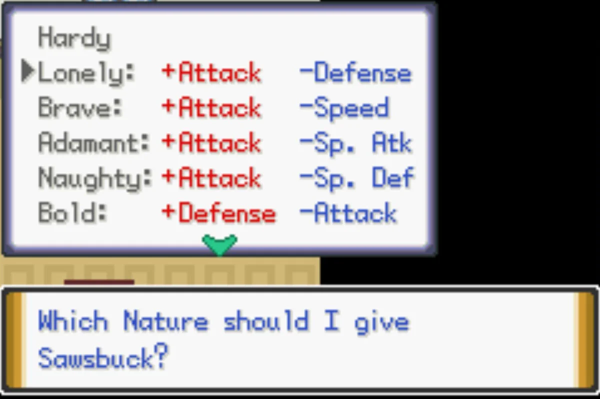 Changing Natures / Pokémon Unbound