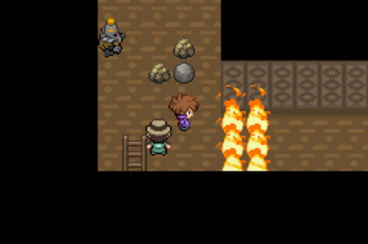 B4F is a boulder puzzle floor / Pokémon Unbound