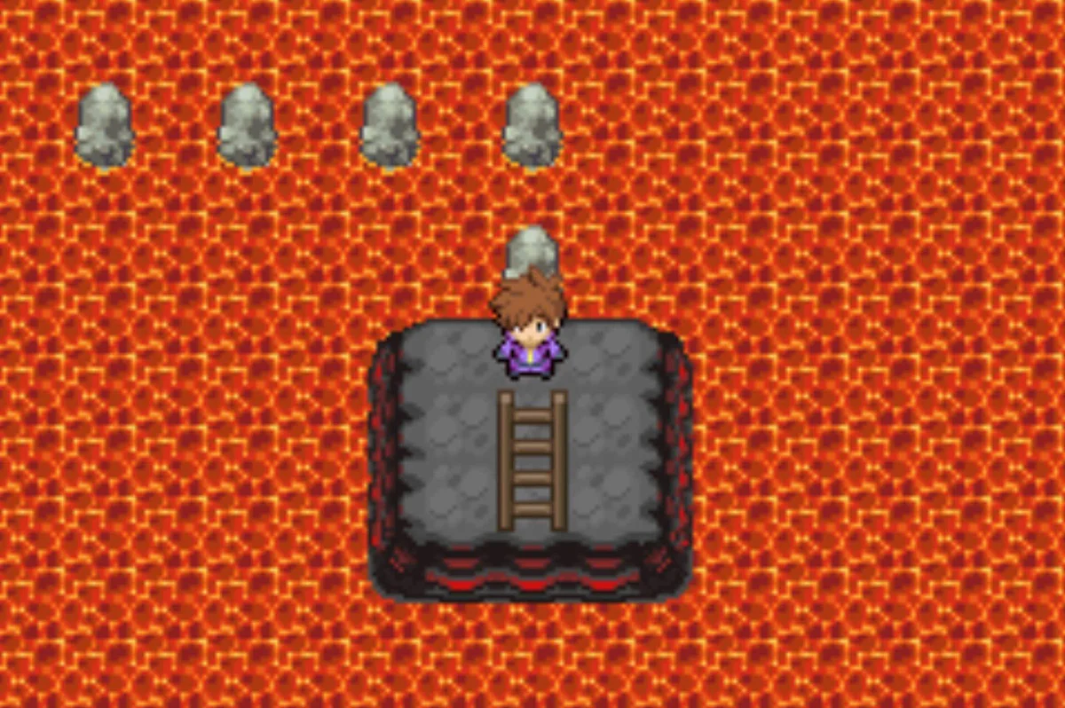 The ladder out of the lava / Pokémon Unbound