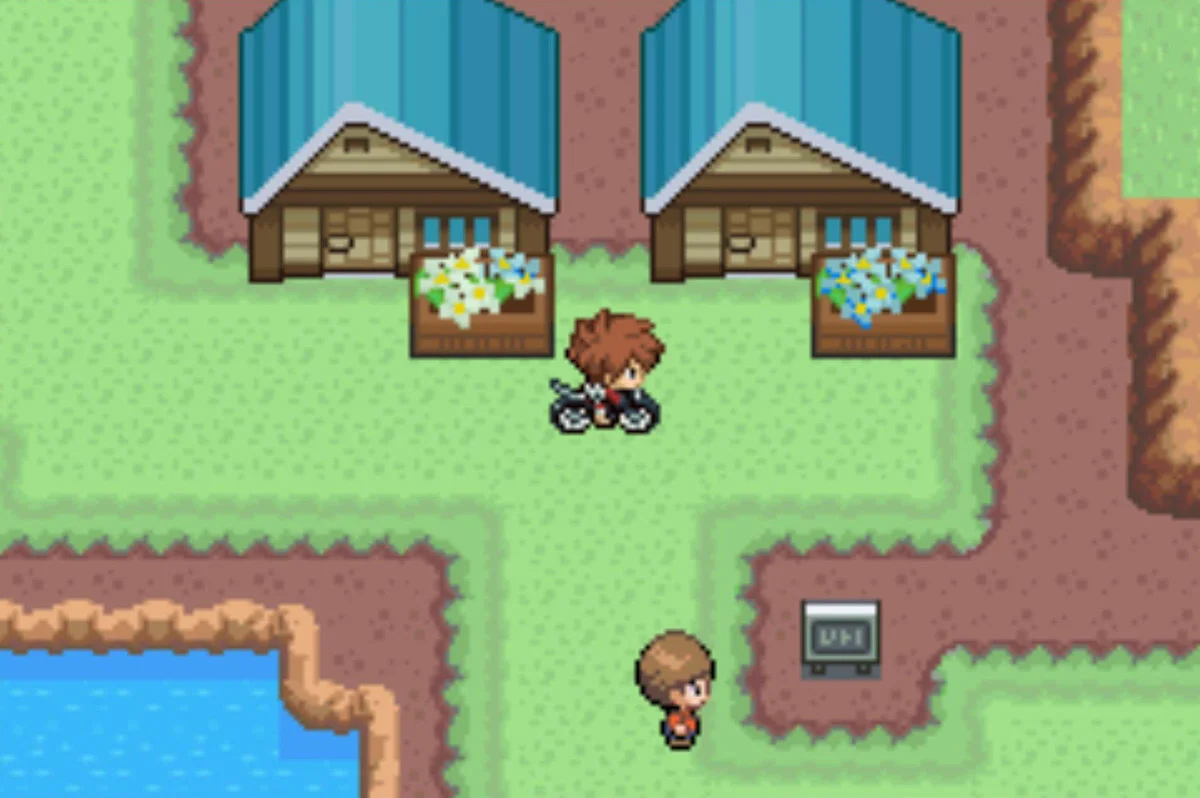 The house on the left has a trade in it / Pokémon Unbound