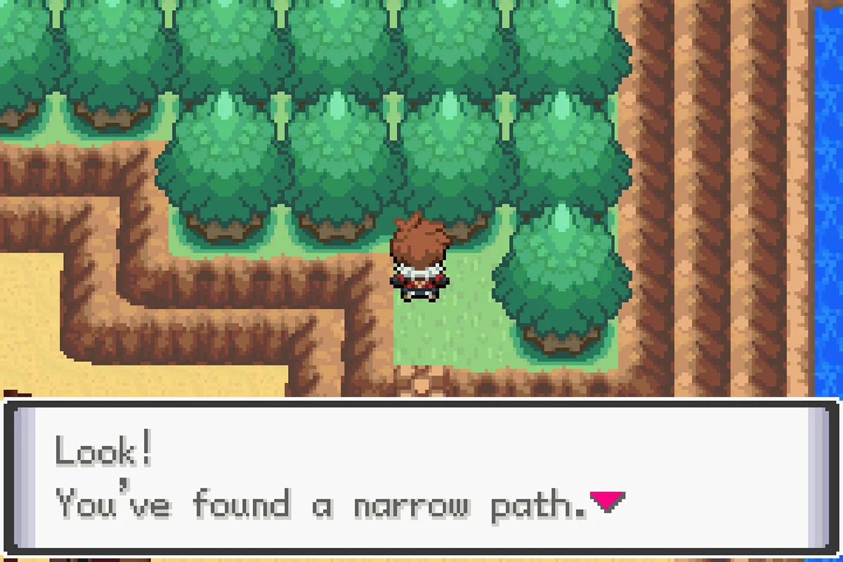 The path leading to the Gurun Town Raid Den. / Pokémon Unbound