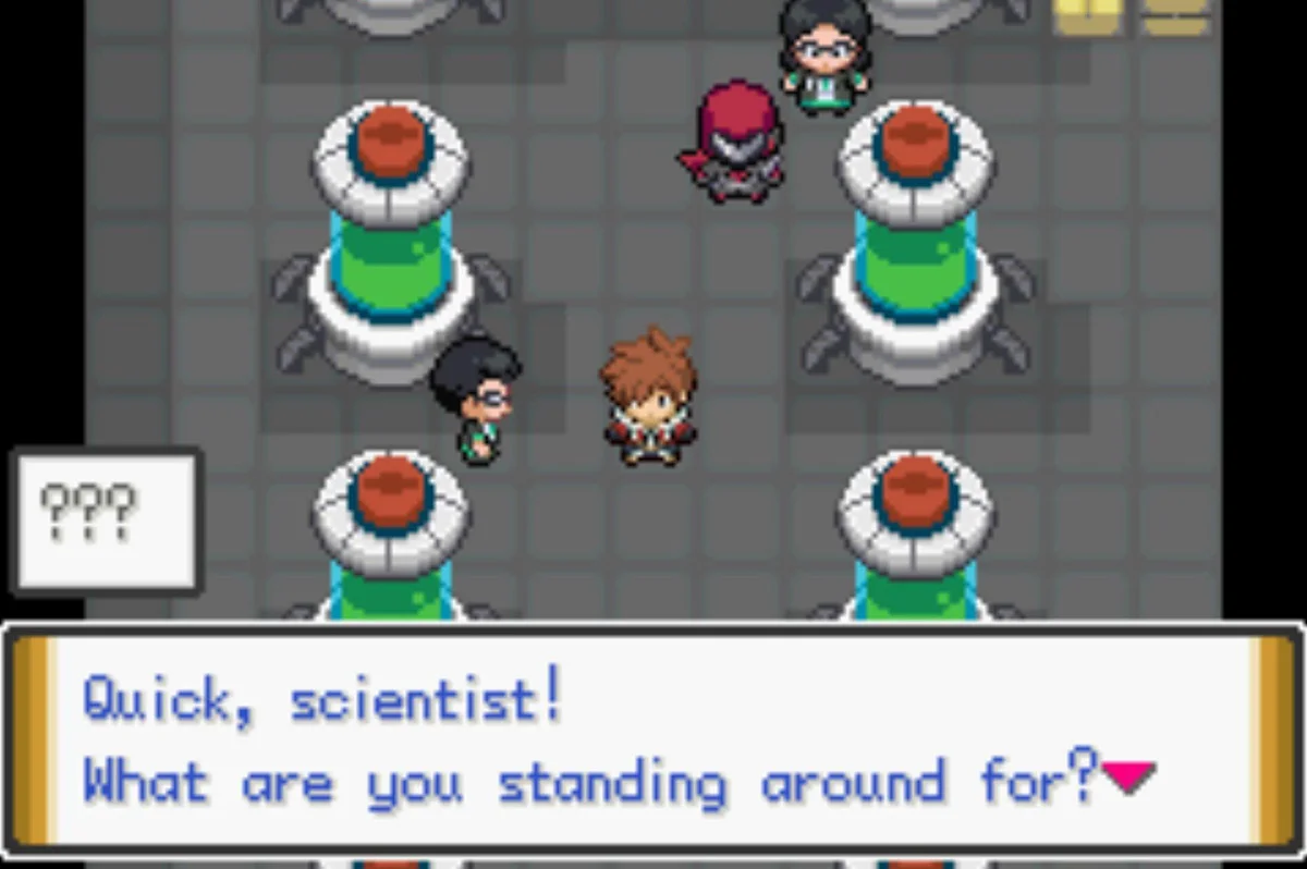 You awake in Shadow Base, after being dragged through a portal / Pokémon Unbound