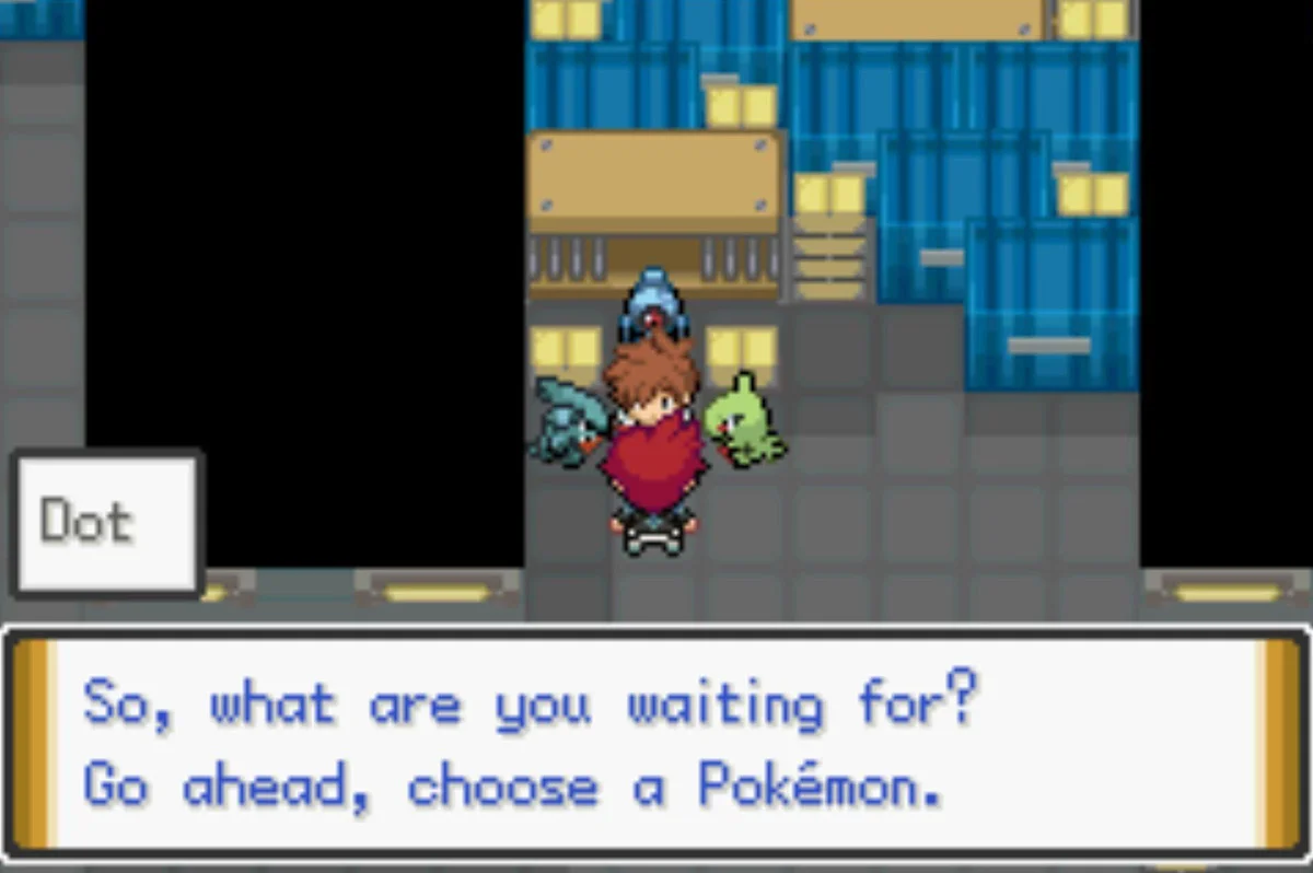 Discovering your first Pokémon in a crate / Pokémon Unbound