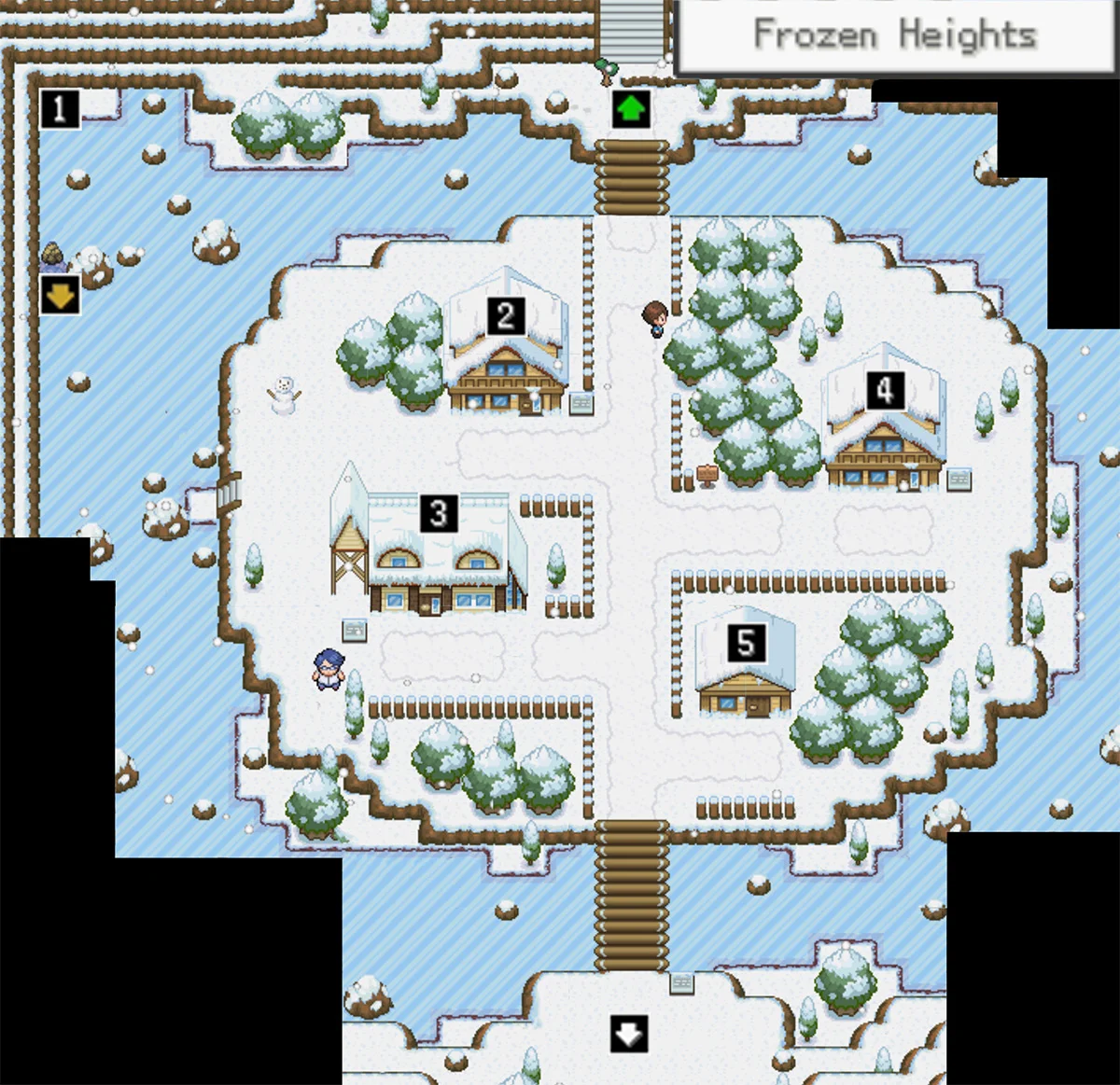 Frozen Heights map / Pokémon Unbound