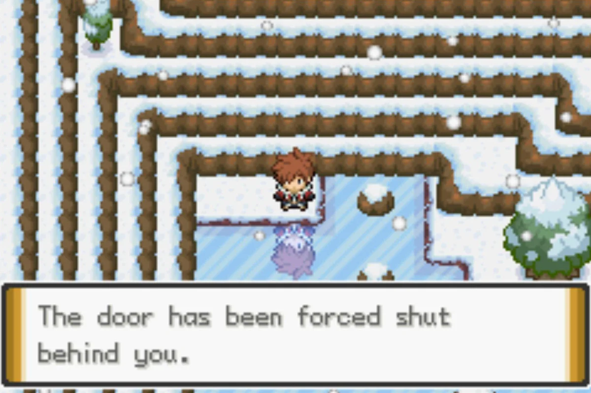 You emerge onto a frozen lake / Pokémon Unbound