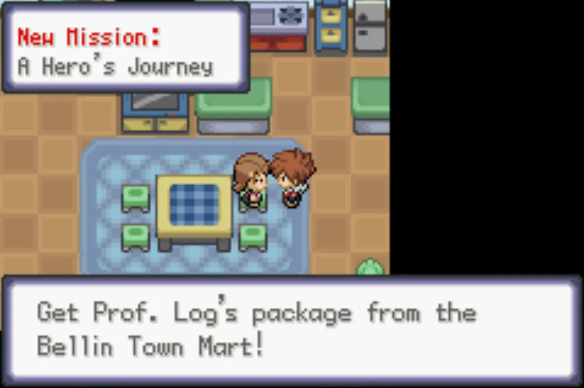 The Mission Log helps us keep track of quests / Pokémon Unbound