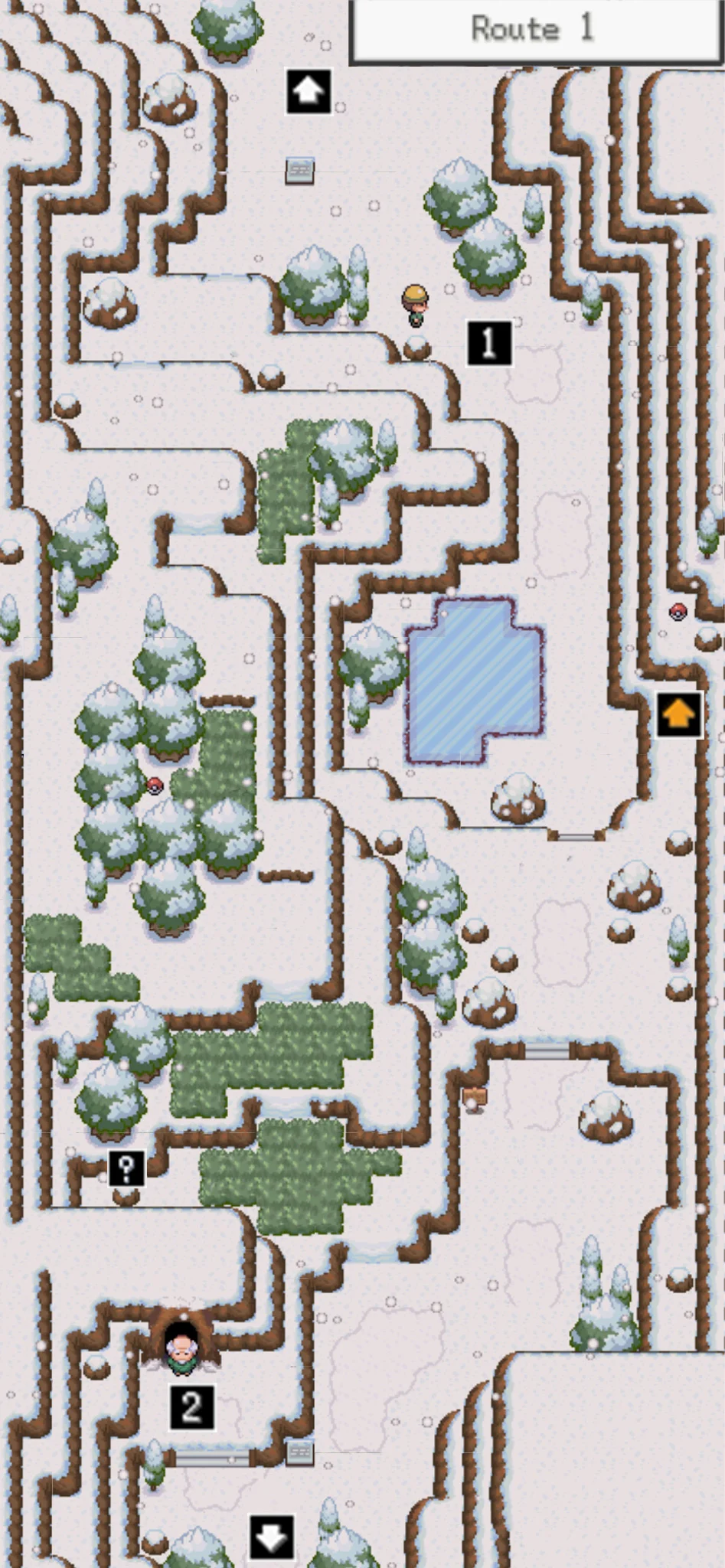 Route 1 map / Pokémon Unbound