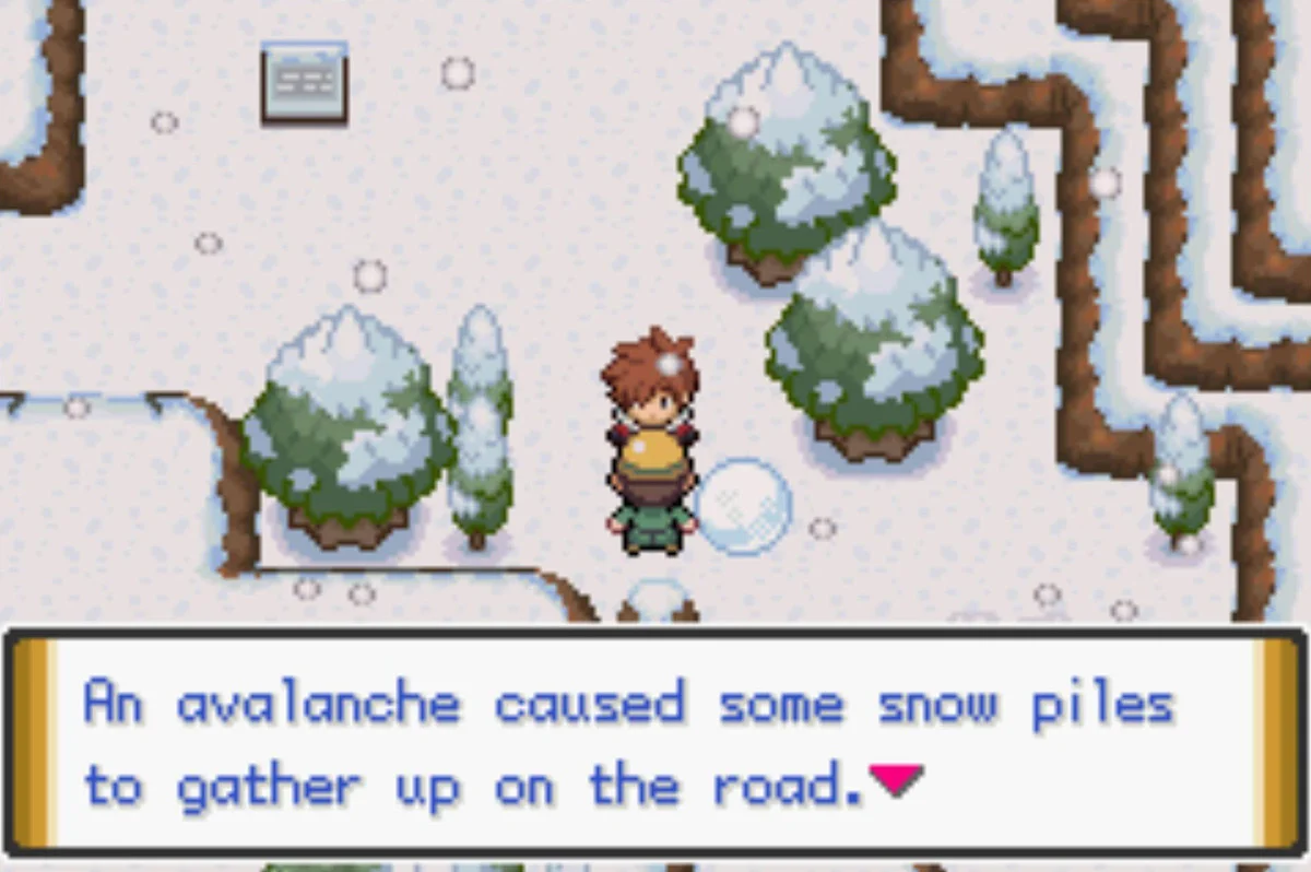 The way through is up a small slope to the southwest / Pokémon Unbound