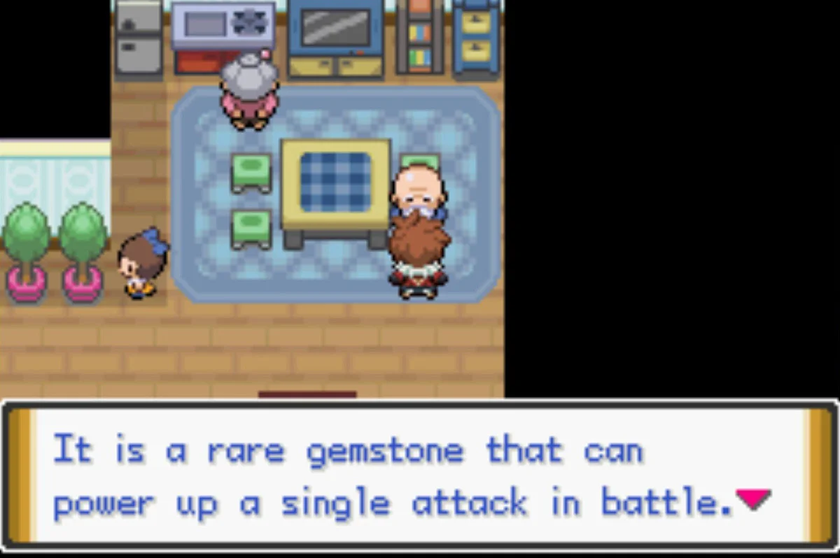 The old man gives us a Gem / Pokémon Unbound