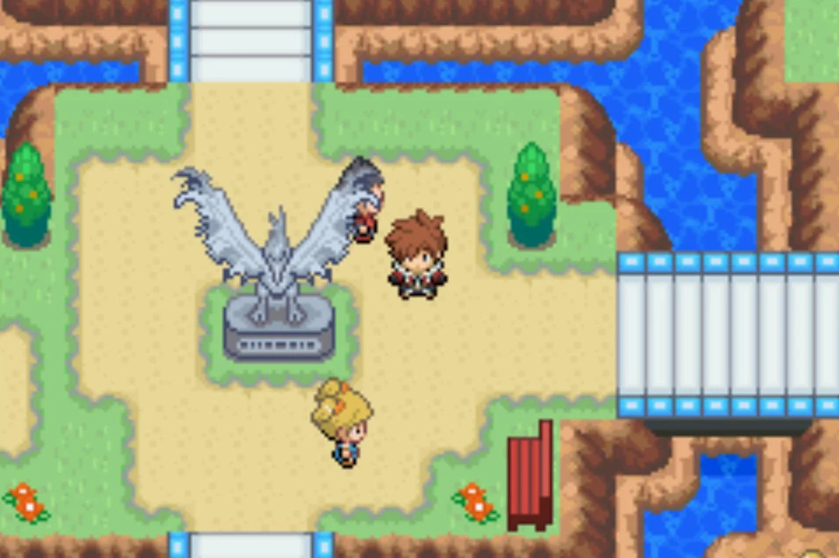 The Moltres statue square / Pokémon Unbound