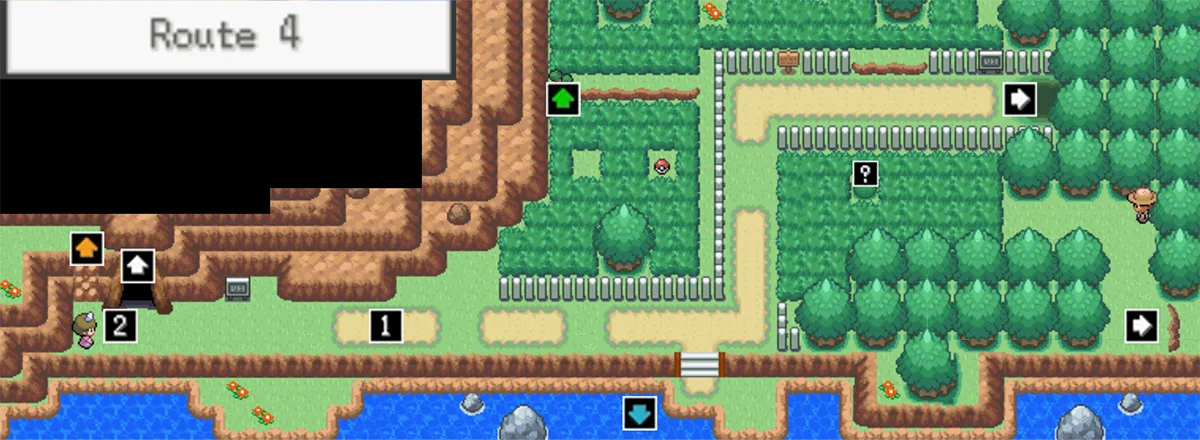 Route 4 map / Pokémon Unbound