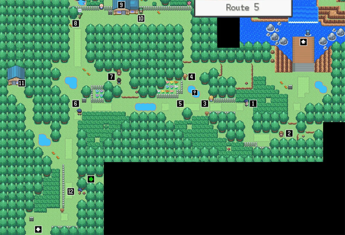 Route 5 지도 / Pokémon Unbound