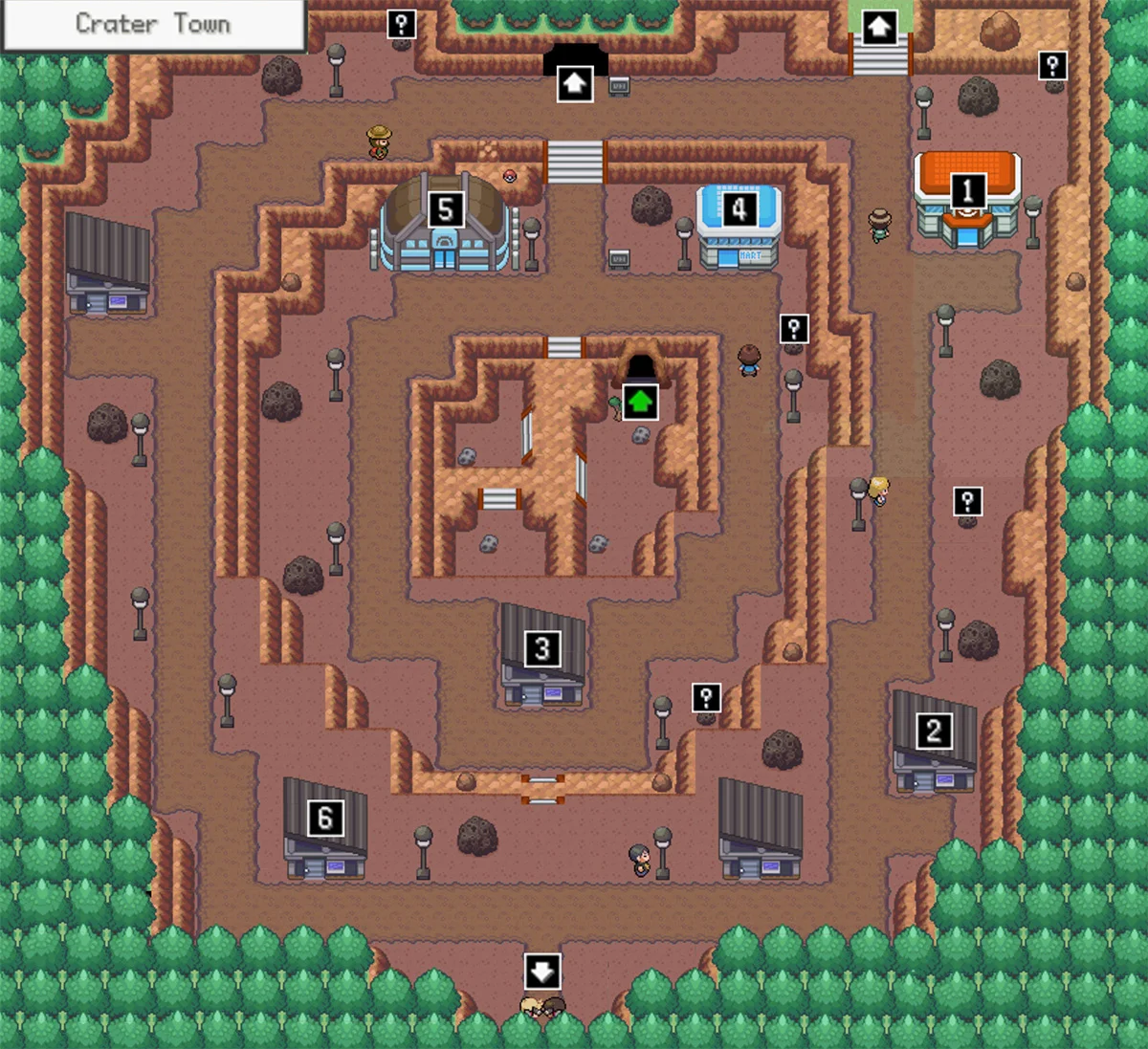 Crater Town 지도 / Pokémon Unbound