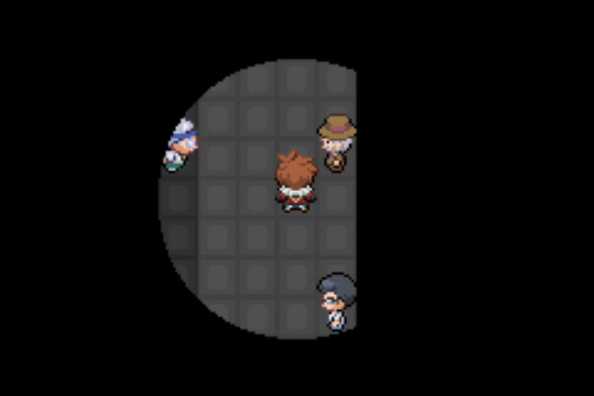 The area to the east of the Guide has the trainers you need to beat / 포켓몬 Unbound