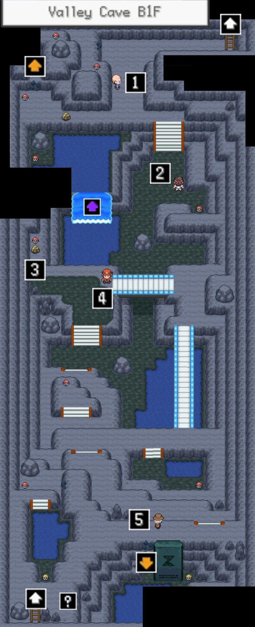 Valley Cave map / Pokémon Unbound