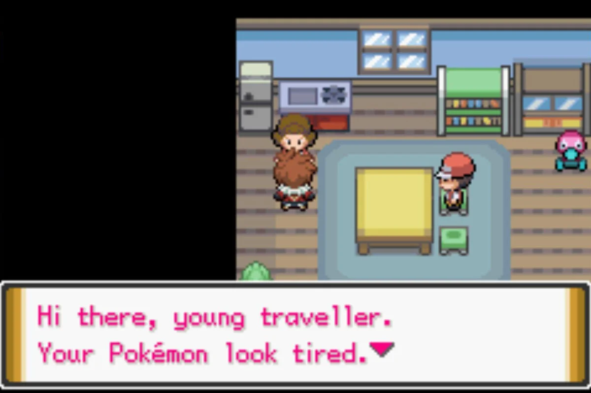 The Fisherman’s wife will heal your Pokemon / Pokémon Unbound