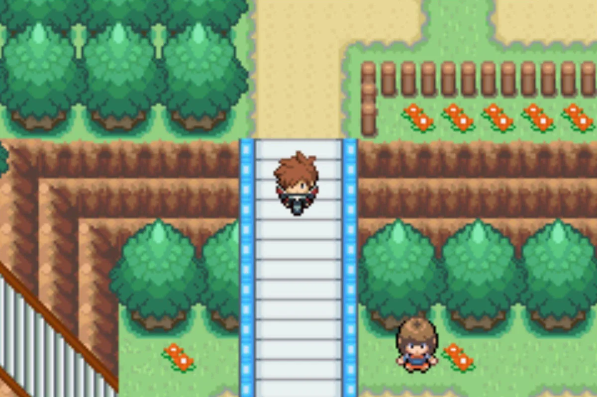 Crossing the west bridge over a gully / Pokémon Unbound