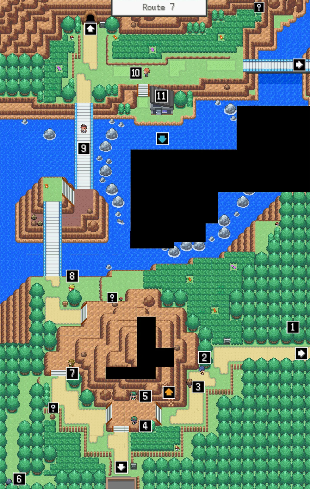 Route 7 map / Pokémon Unbound