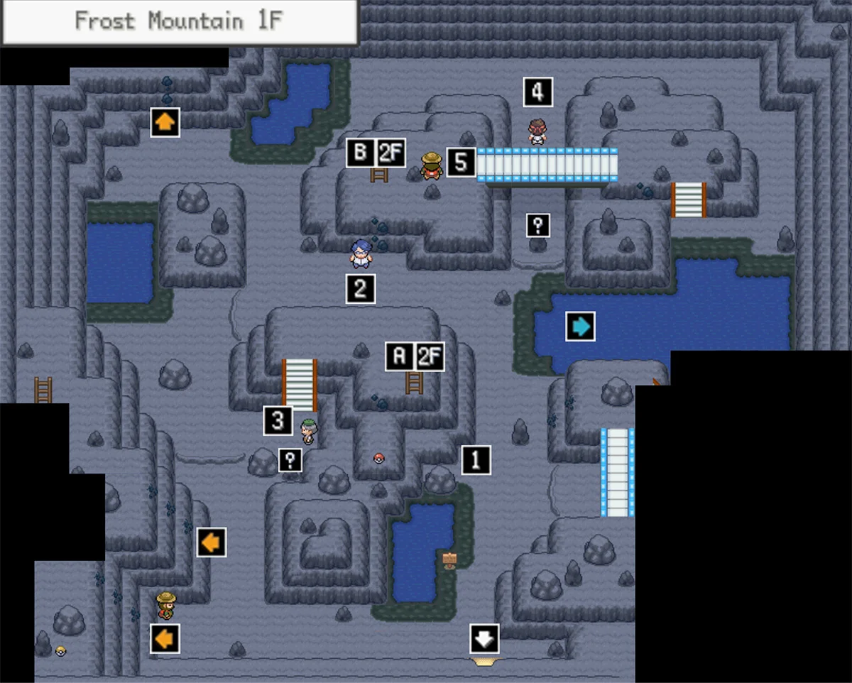 Frost Mountain map / Pokémon Unbound