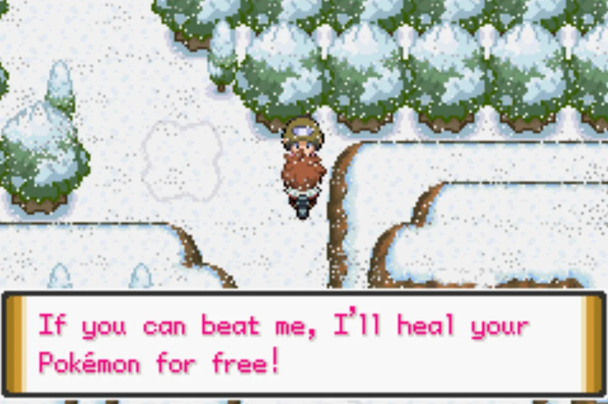 Nurse Patty will heal you if you beat her / Pokémon Unbound