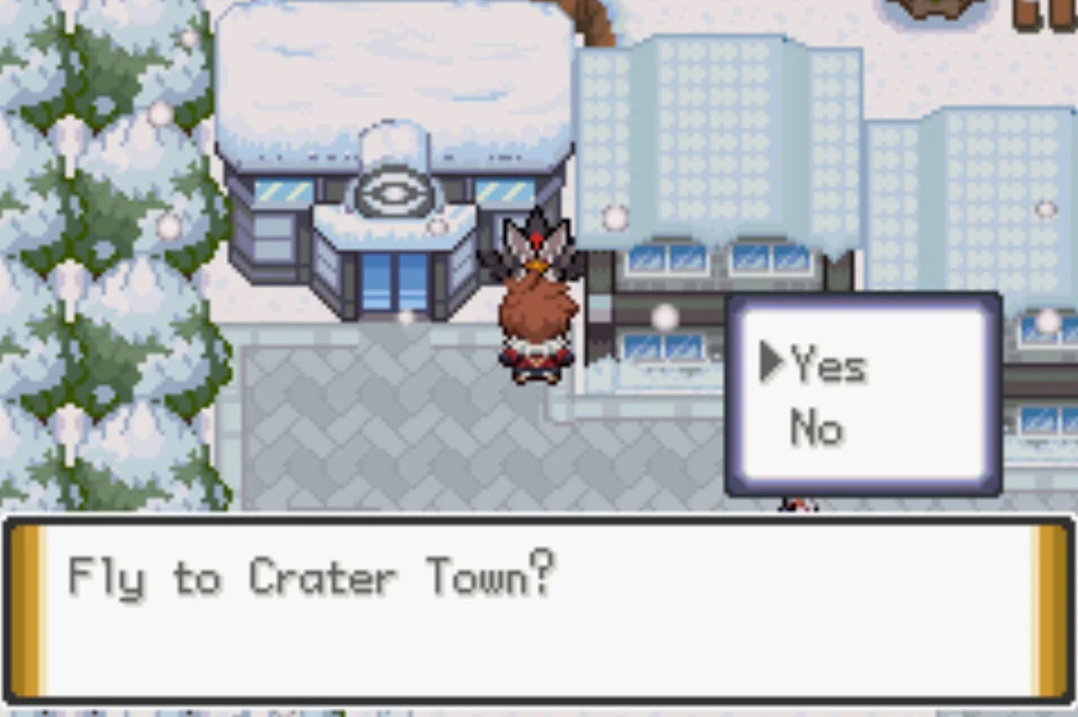 There’s a Staraptor here that acts like a taxi / Pokémon Unbound