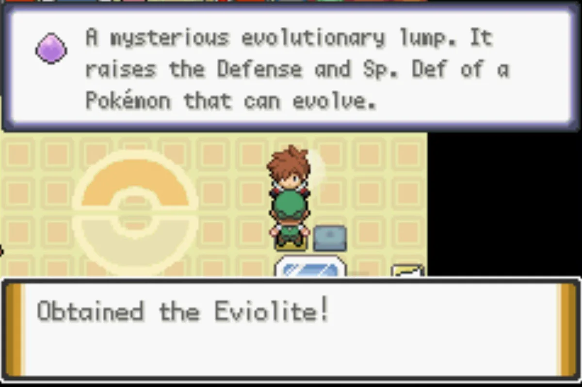 You can get an Eviolite inside the Pokémon Center / Pokémon Unbound