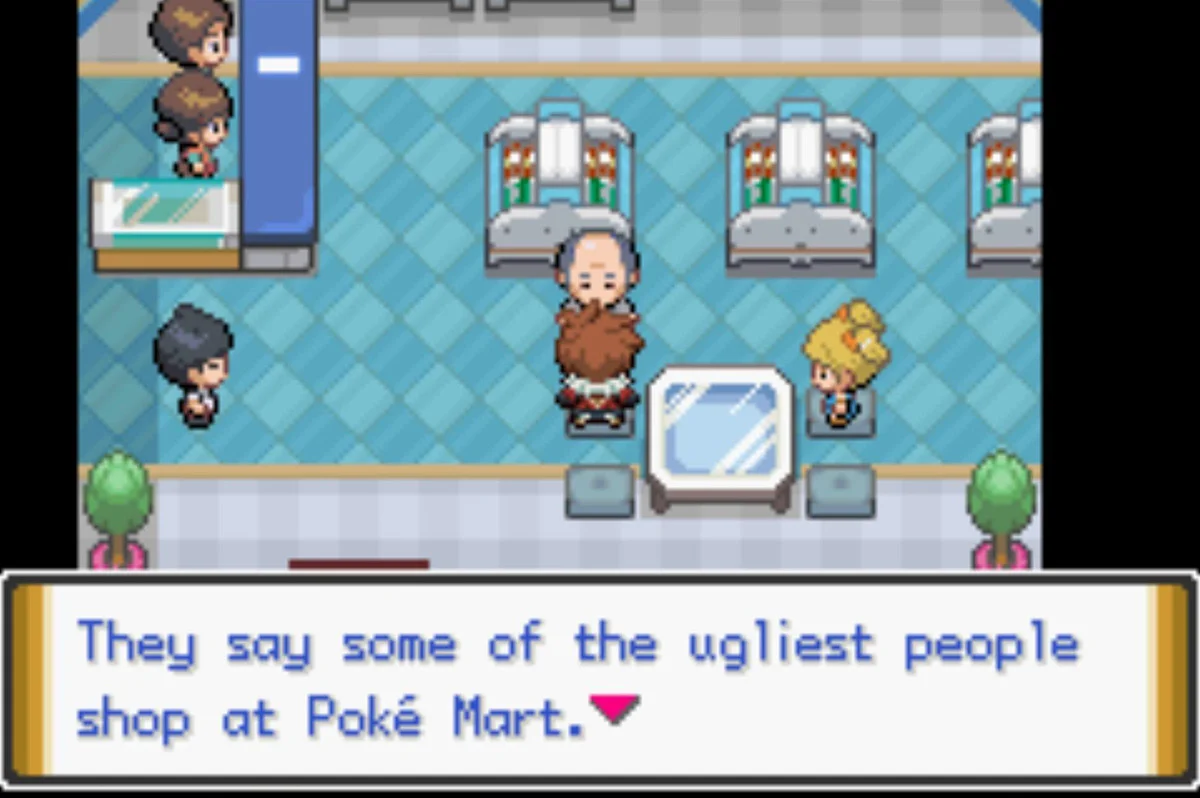 A man inside is a little self-conscious / Pokémon Unbound