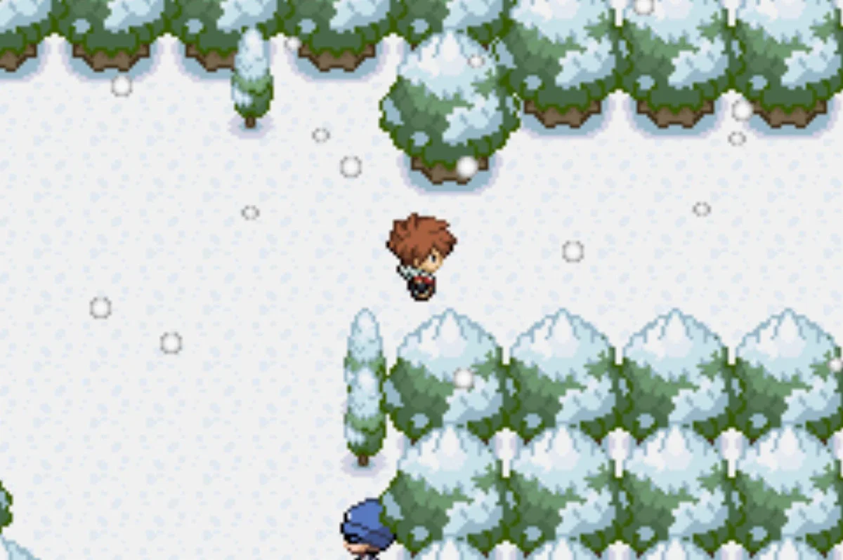 The entrance to Frozen Forest / Pokémon Unbound