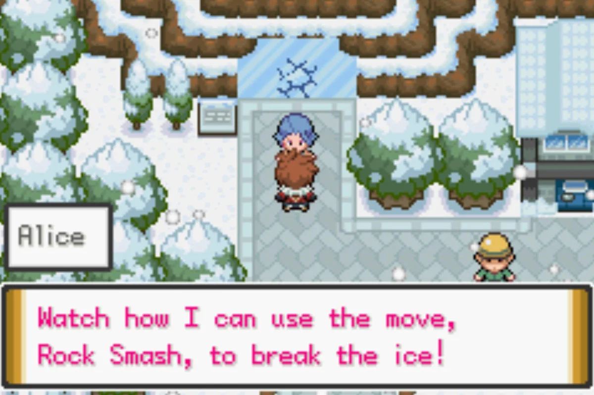 Alice gives you a bit of a Rock Smash tutorial / Pokémon Unbound