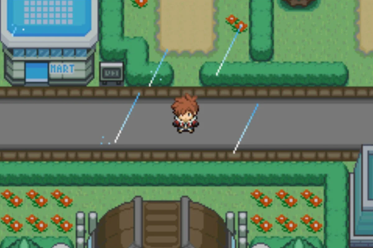 The two house entrances side by side / Pokémon Unbound