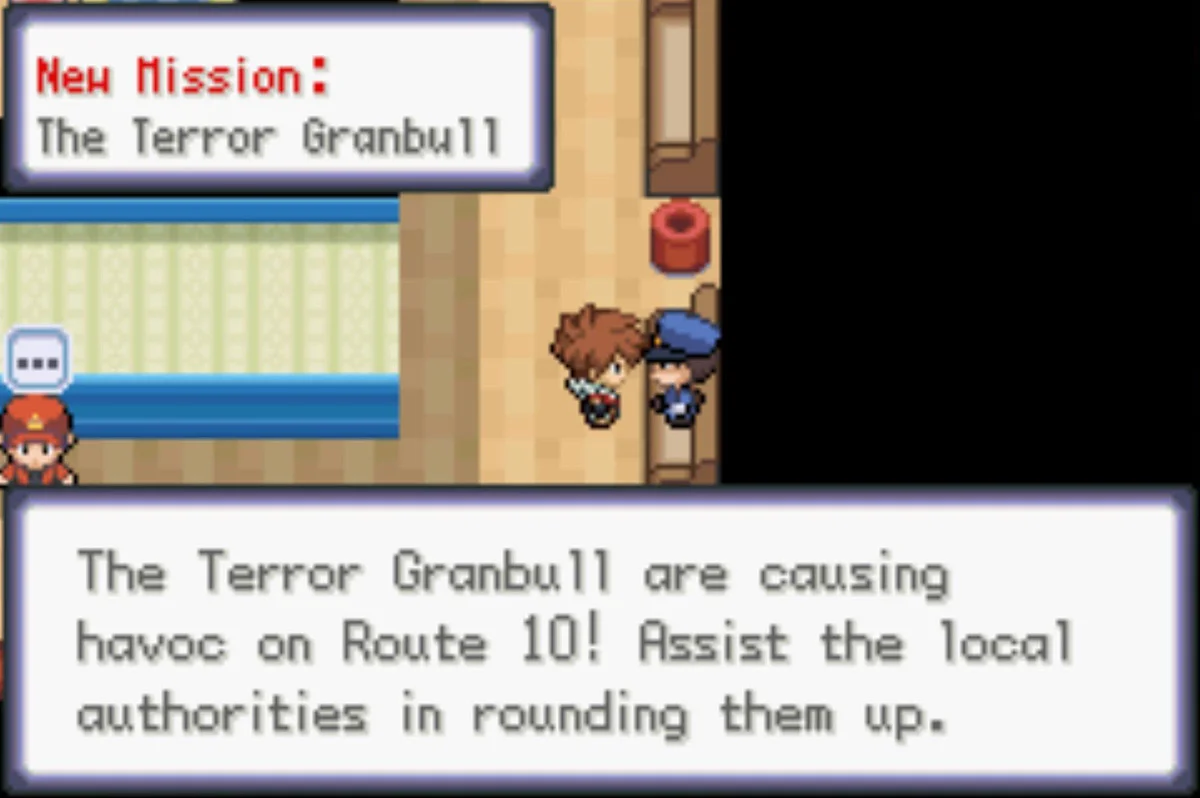 The policeman wants the Terror Granbull gone / Pokémon Unbound
