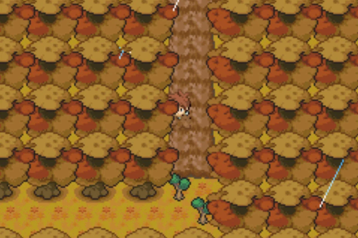 The trees mark the transition into Route 9 / Pokémon Unbound