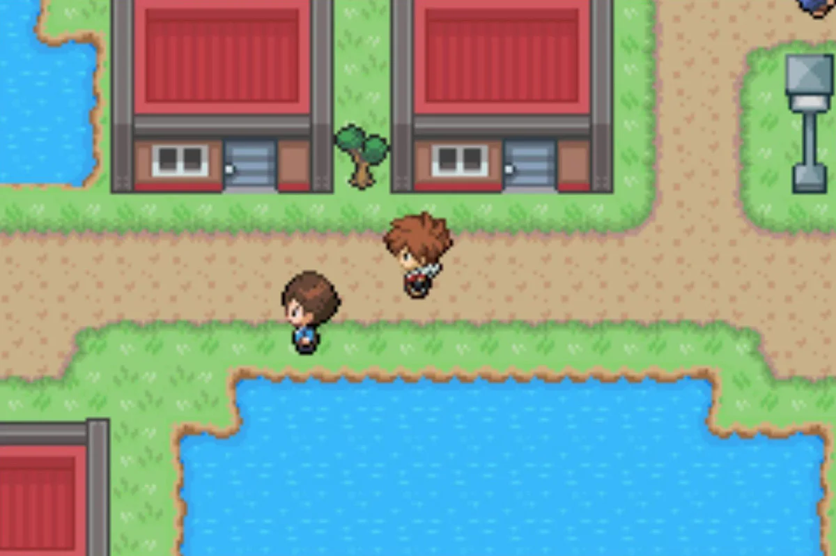There are two houses side by side in the middle of town / Pokémon Unbound