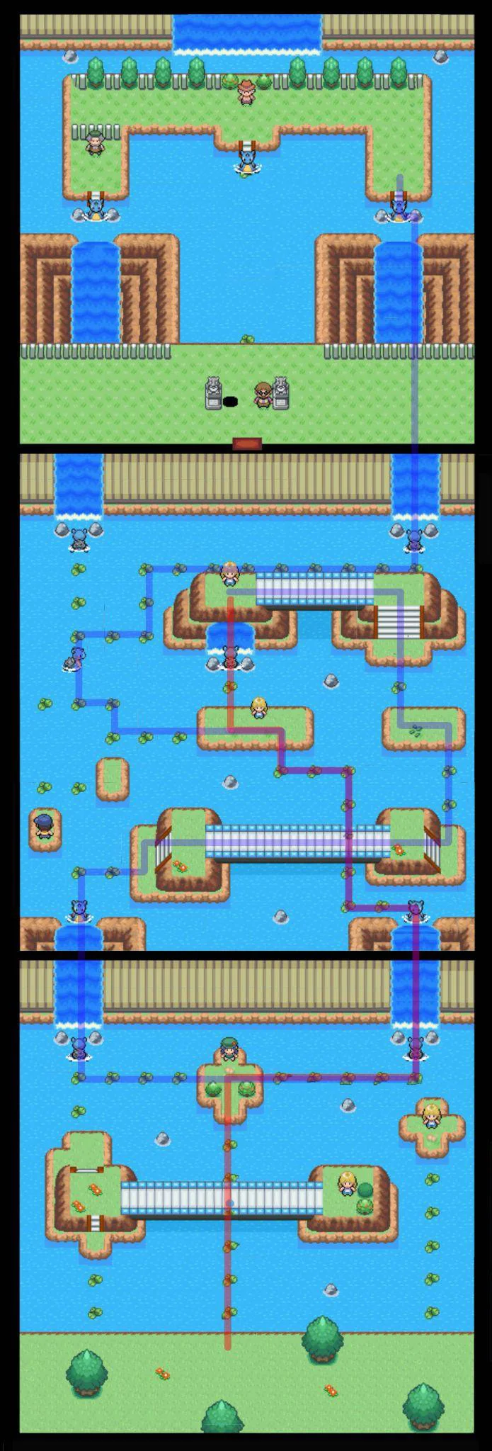 The optimal path through the Fallshore Gym / Pokémon Unbound