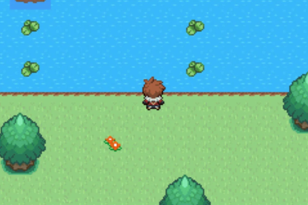 Cross the middle line of lily pads / Pokémon Unbound