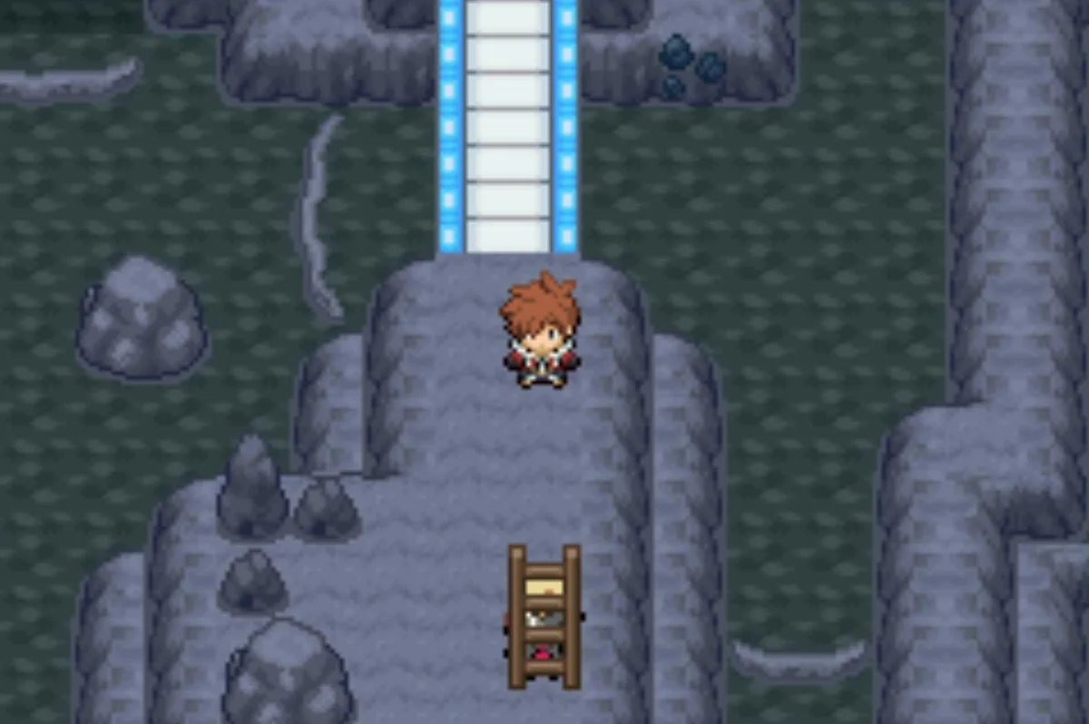 The ladder you need - but there will be no Grunt there this time / Pokémon Unbound