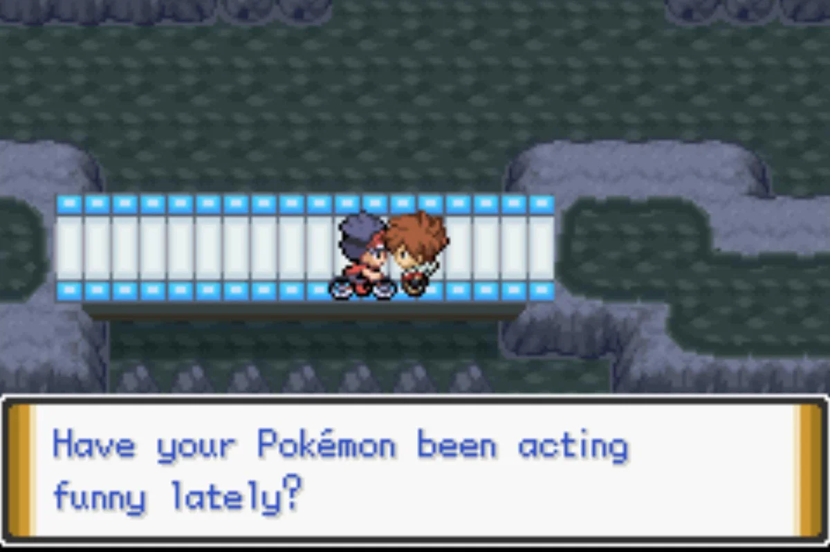 The bridge and Cyclist Issac / Pokémon Unbound