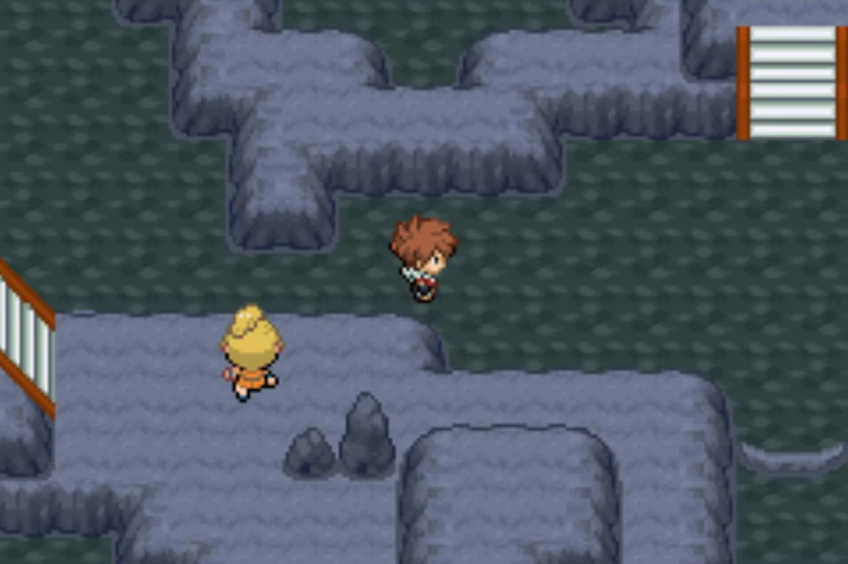 Go past the blonde trainer / Pokémon Unbound