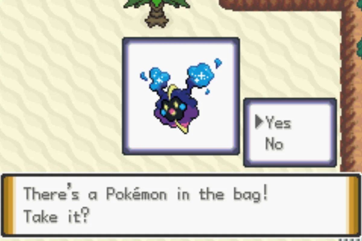 The bag has a Cosmog in it / Pokémon Unbound
