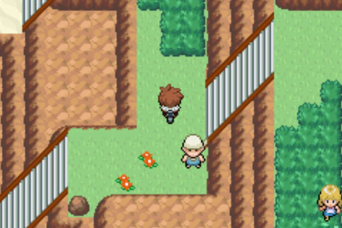 Go past the blonde trainer / Pokémon Unbound