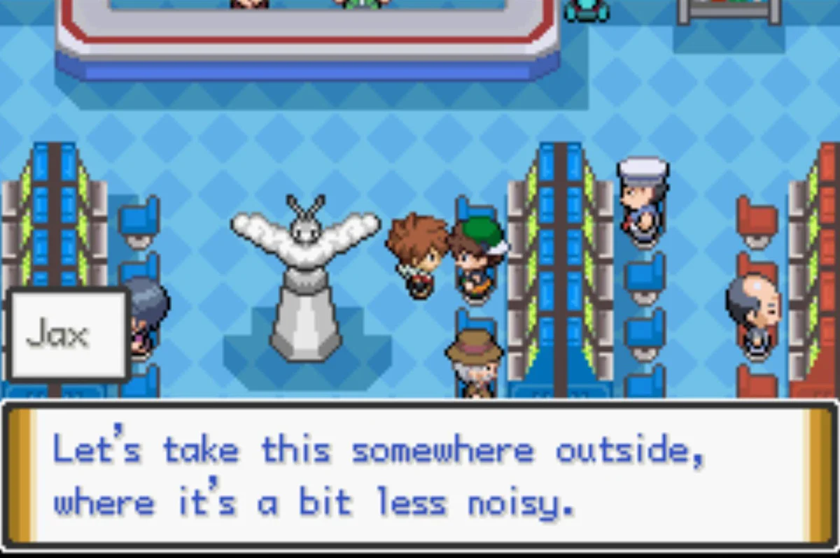 Jax will talk to you outside / Pokémon Unbound