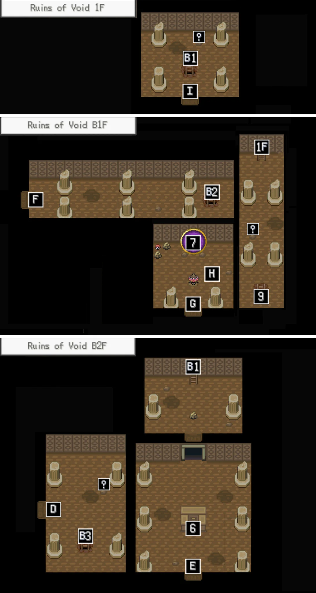Ruins of Void higher interior map / Pokémon Unbound