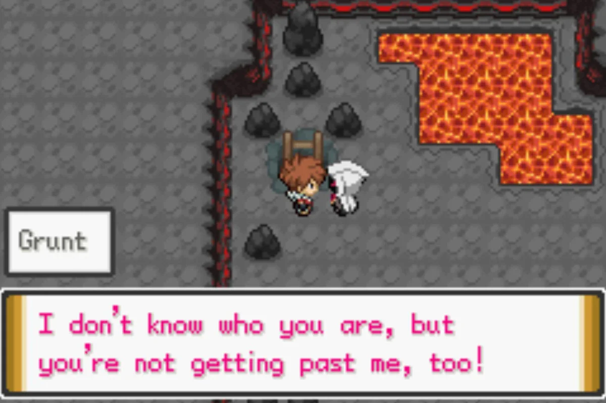 The Grunt is recovered enough to fight you / Pokémon Unbound