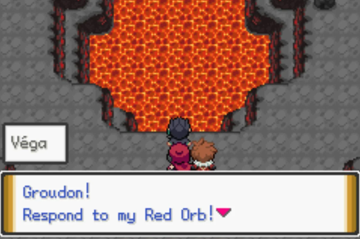 Vega summons the guardian of the volcano / Pokémon Unbound