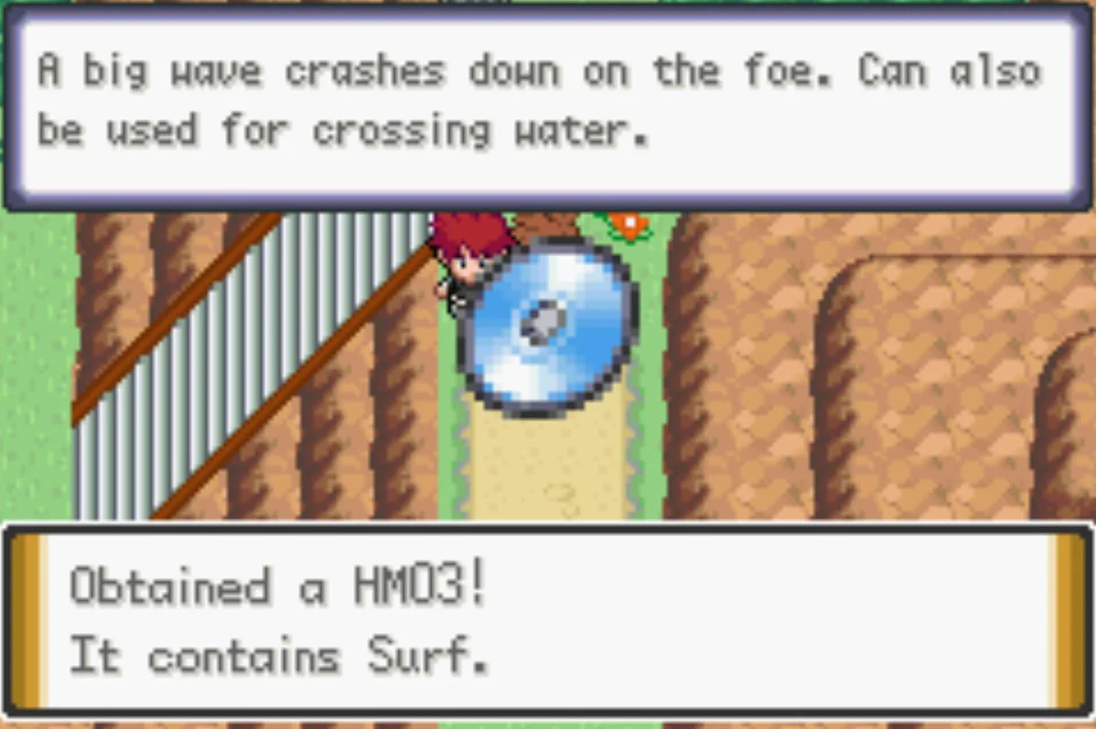 Professor Log gave you HM03 Surf on Route 12 / Pokémon Unbound