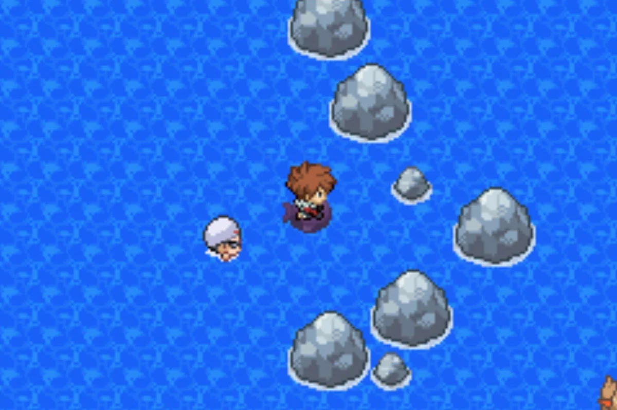 Swimmer Reece; Swimmer Matthew is to the southwest / Pokémon Unbound