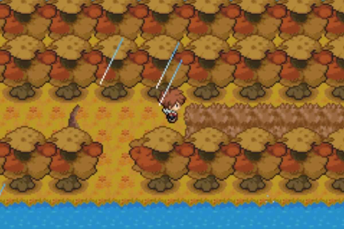 Land when you can and head into the grass / Pokémon Unbound