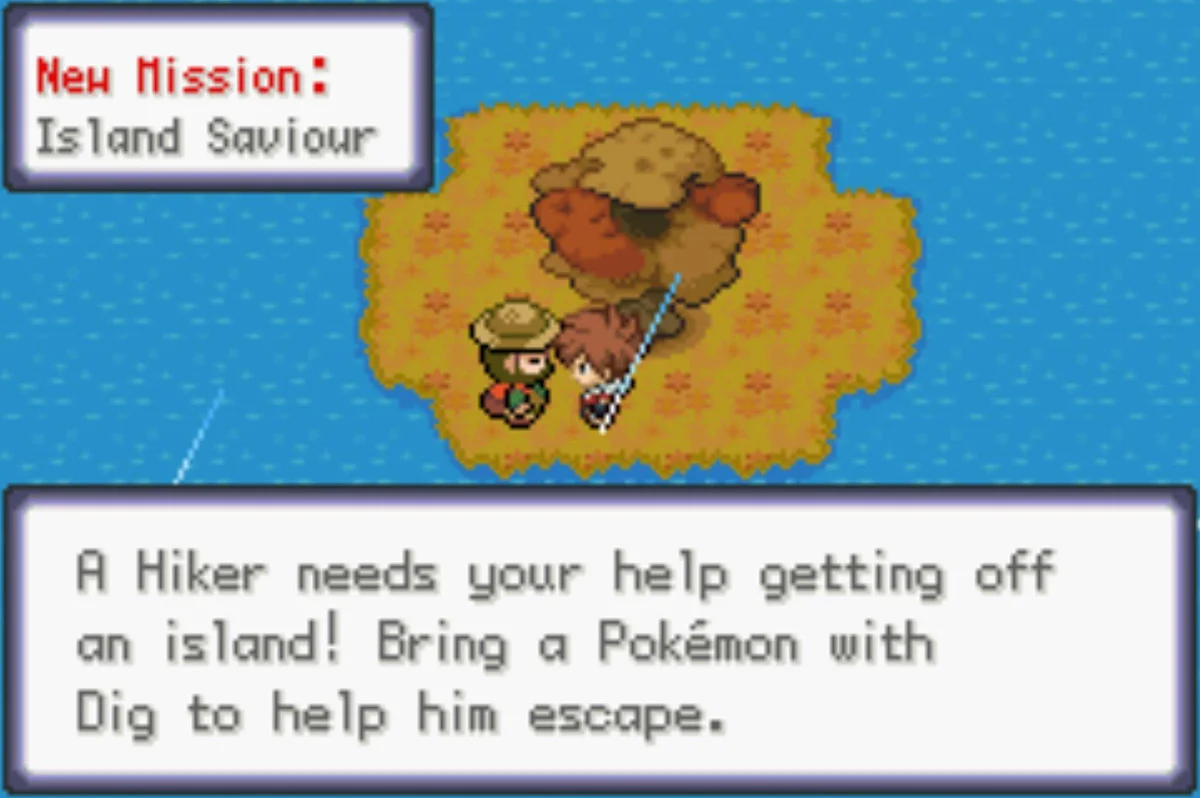 Hiker Finn has a task for you / Pokémon Unbound